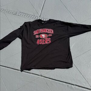 Team Apparel Black and Red Long Sleeve Shirt